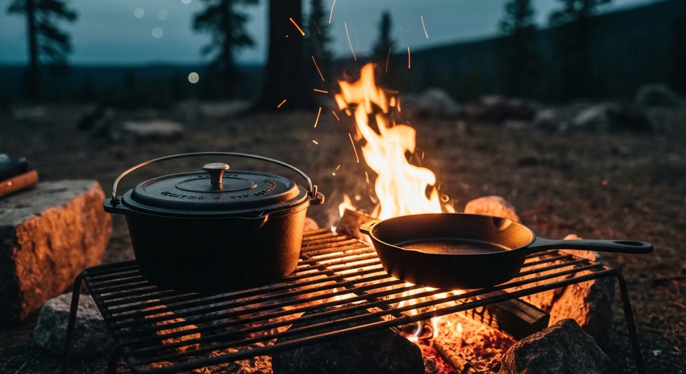 Cast Iron Cookware in use
