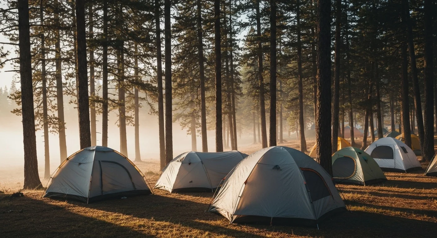 Camping Tents in use