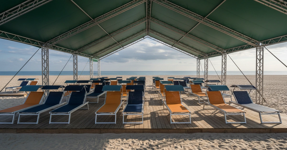 Guide: Beach & Lounge Seating — FBA-ready Beach & Lounge Seating: steel frames with 600D Oxford fabric pass 95%