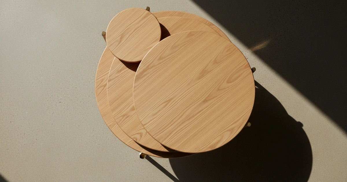 Guide: round wood nest of tables — Round wood nest of tables cost $35-$85 per unit, reduce shipping volume 15% vs r