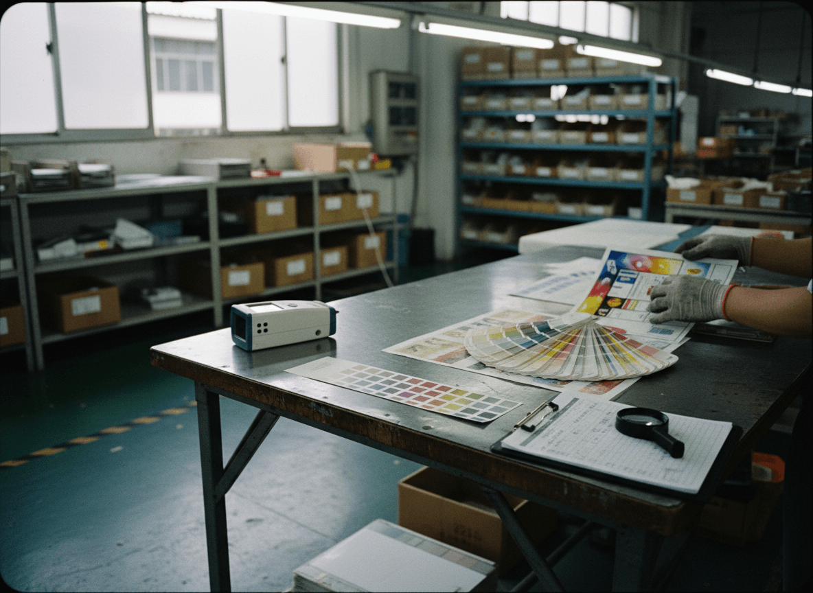 Custom print quality inspection with Pantone color matching