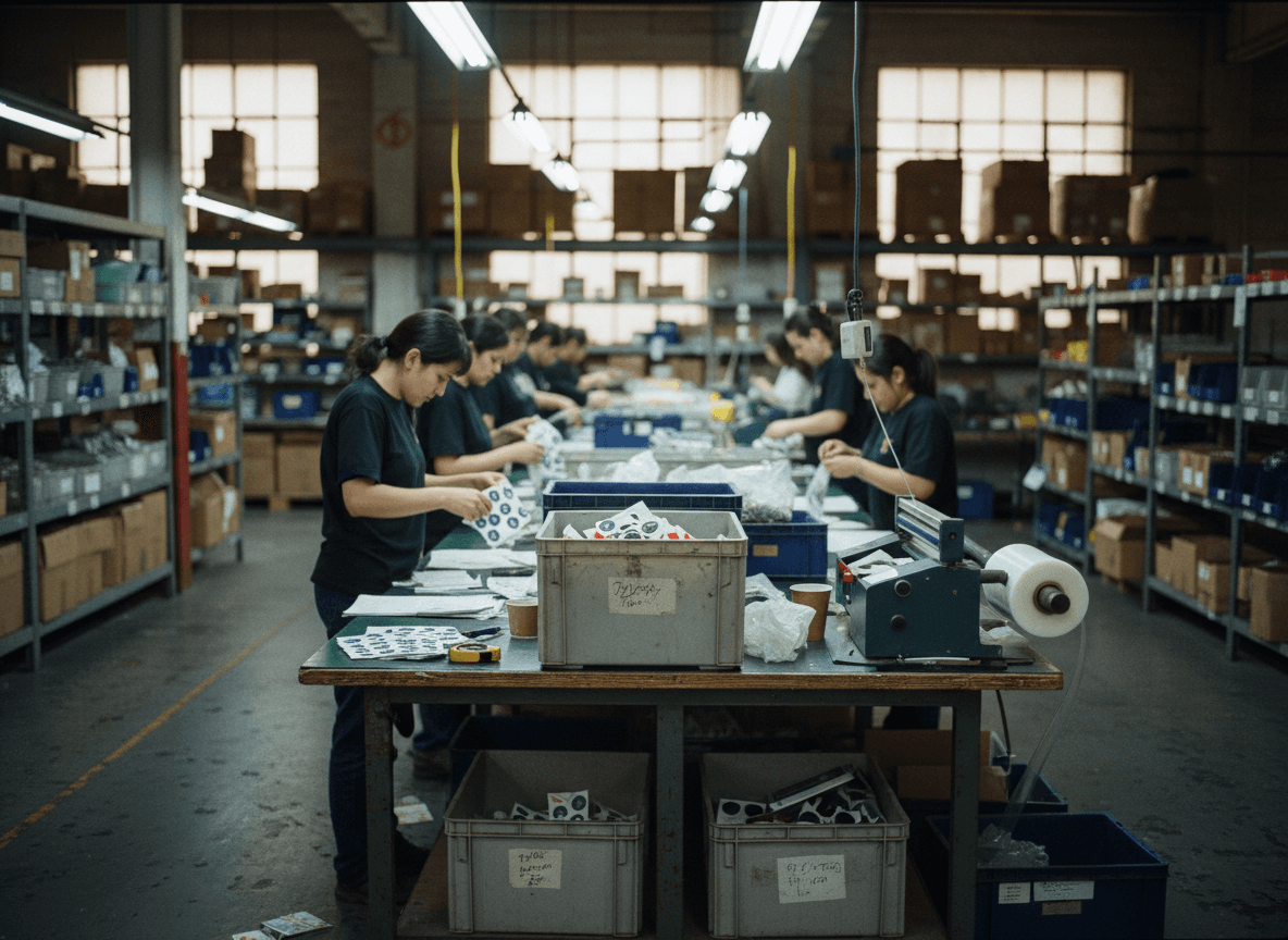 Promotional product assembly and kitting line