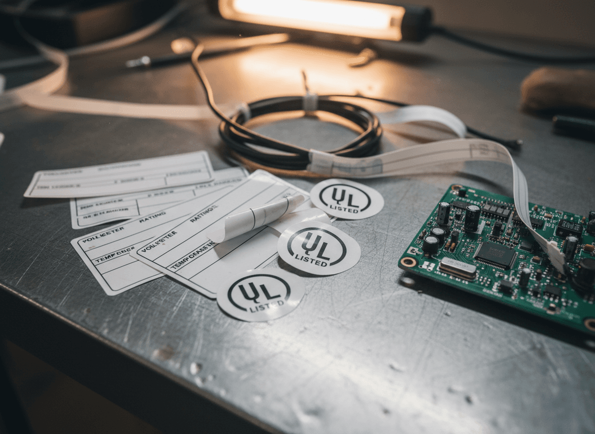 Electronics safety compliance and identification labels