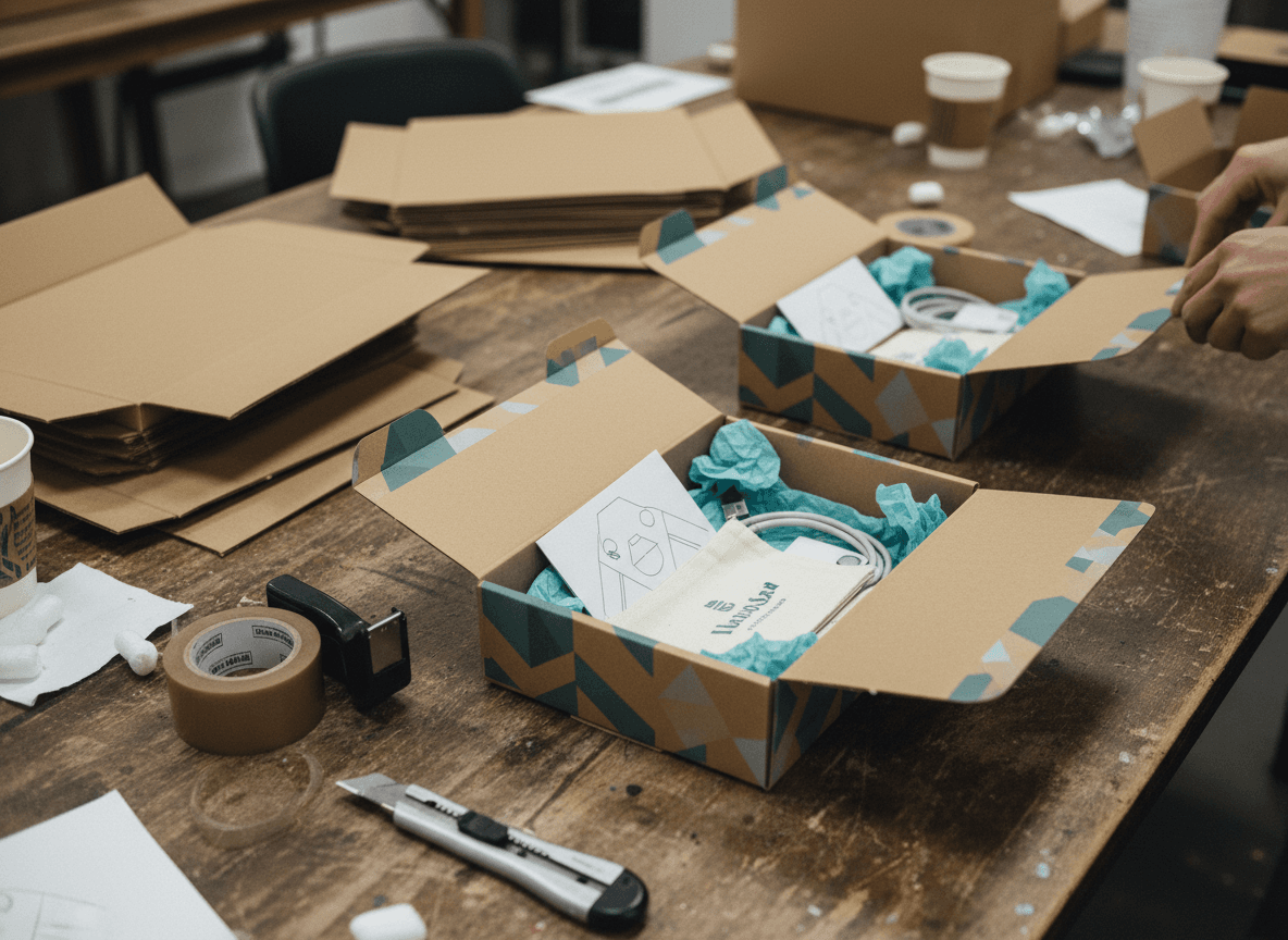 Premium e-commerce packaging with branded mailer boxes