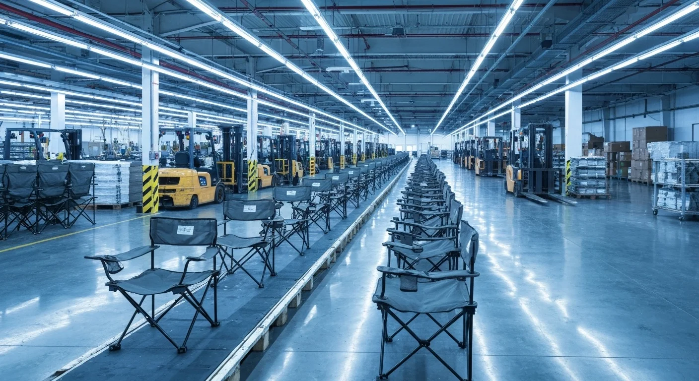 Folding camping chairs manufacturing facility