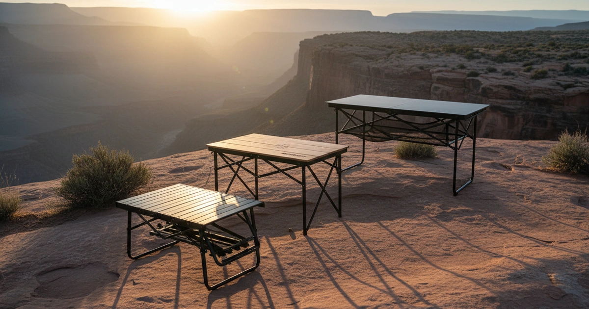 Guide: best portable camping tables — Aluminum folding tables (8-12 lbs, 220-330 lb capacity) are best portable campin
